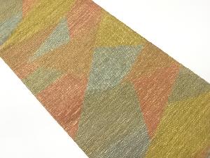 本泥染幾何学模様織出し全通袋帯